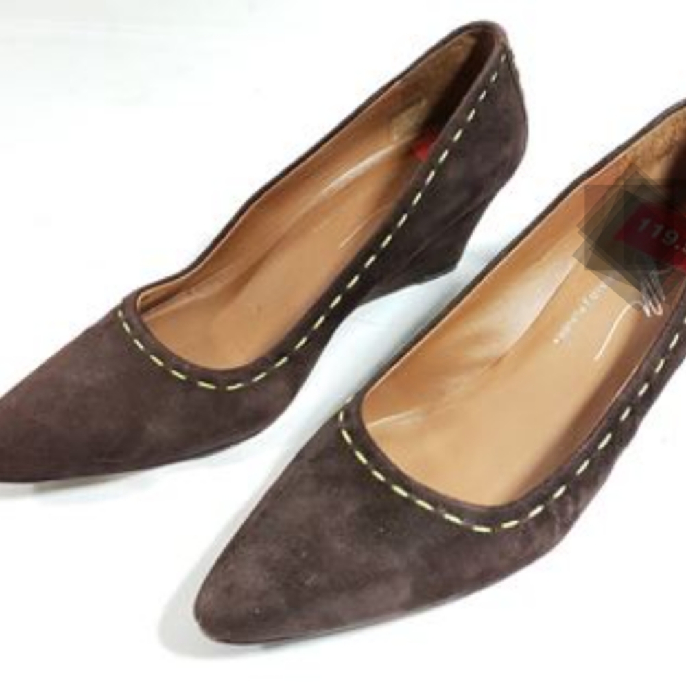 Donald J Pliner suede wedges